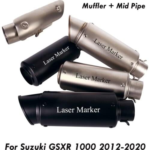 Motorcycle Modify System Exhaust Muffler Tail Tube Mid Link Pipe for Suzuki GSXR1000 2012-2020