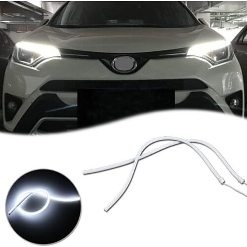 Gtinthebox Pure Illuminating White Headlight LED Daytime Lights DRL Strip Tube Retrofit LED Assembly For 2016-2018 Toyota RAV4