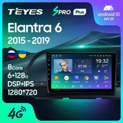TEYES SPRO Plus For Hyundai Elantra 6 Right hand driver 2015 2016 2017 2018 2019 Car Radio Multimedia Video Player Navigation Android 10 GPS No 2din 2 din dvd