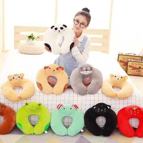 U Shaped Travel Pillow Neck Cartoon memory foam Protection Memory Foam Pad Cushion Airplane Travel Sleep Head Rest Soft Cushion