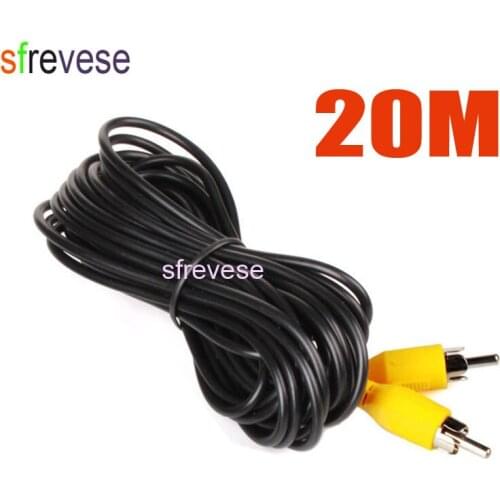 65FT 20M AV To AV RCA to RCA AV Rear View Reversing Parking Camera VIDEO Extension Cable For Long Bus Truck