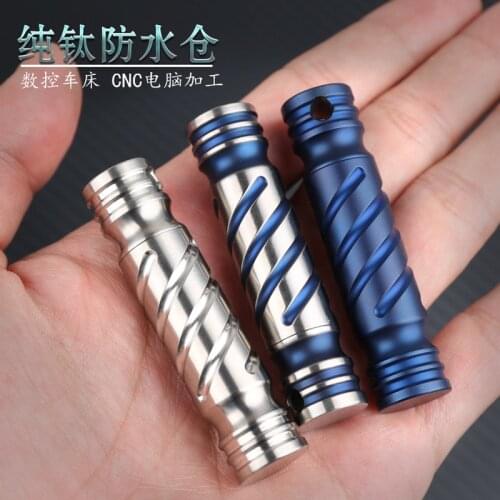 A78 Pure titanium waterproof warehouse sealed cans Titanium alloy tc4 high-end portable medicine box Multi-function storage EDC