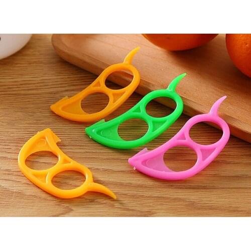 100pcs/lot Free shipping Mouse shape Open Orange Peel Orange Device Kitchen Gadgets Cooking Tools Peeler Parer Finger Type