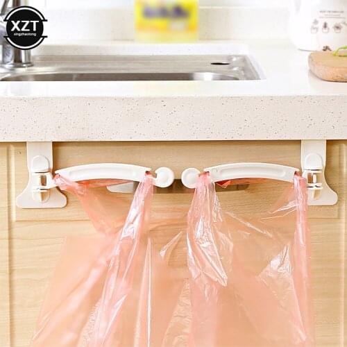 2PCS/Lot Hanging Kitchen Cupboard Cabinet Door Lively Tailgate Stand Storage Garbage Bags Hooks Rack Home Kitchen Hook Holder