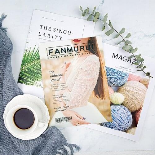 28X21cm Fashion English Magazine Painting Album DIY Decoration Photography Adornment Studio Photo Shooting Background for Foods