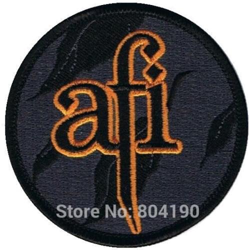 3.9" Genuine AFI Orange Music Band Iron On/Sew On Patch Tshirt TRANSFER MOTIF APPLIQUE Rock Punk Badge free embroidery