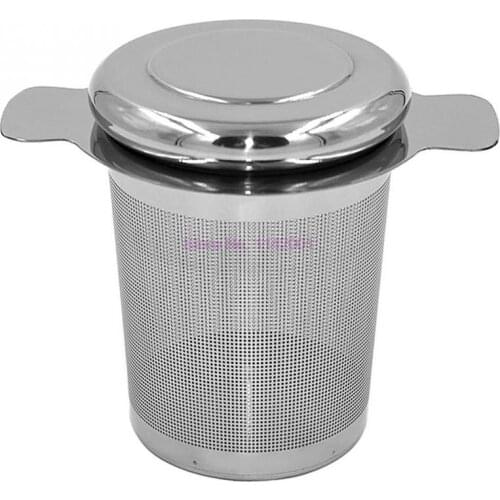 300pcs Tea Infusers with 2 Handles Basket Reusable Fine Mesh Tea Strainer Lid Tea Coffee Filters TeStainless Steel