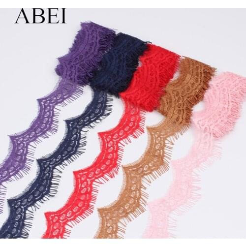 4cm 150cm French Eyelash Lace Trims DIY Sewing Cotton Ribbon Tape Handmade Garments Accessories