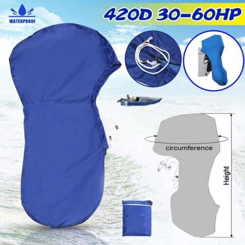 420D 30-60HP Boat Full Outboard Engine Cover Motor Protector For 30-60HP Motor Waterproof
