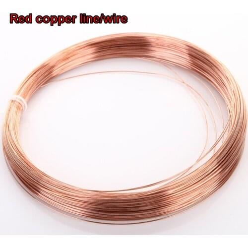 5M/2M/1M Diameter 0.2/0.3/0.4/0.5/0.6/0.8/1/1.2/1.5/1.8/2/2.5/3/4/5 mm Copper line T2 Copper Red copper Line Bare Wire 99.90