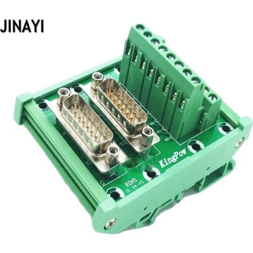 5pcs DB15 15 pin D-SUB DR-15 Male Female signals Adapter Terminal PCB Breakout Connector Terminals