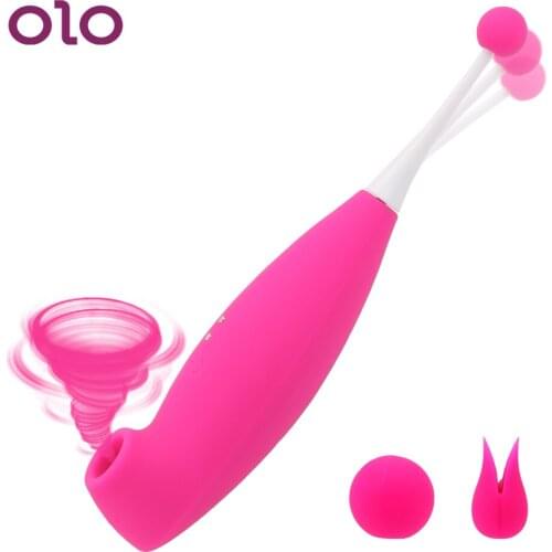 OLO 8 Speeds Clitoris Stimulator Tongue Vibrating 2 in 1 G-Spot Vibrator Clit Sucker Vibrator Nipple Sucking Sex Toys for Women