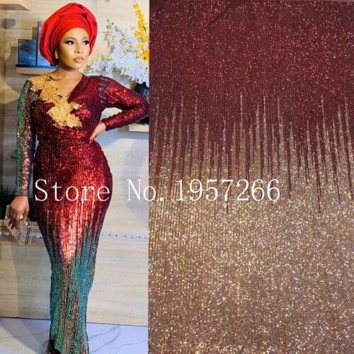 African Dresses For Women Nigeriane, African Textiles Lace Royal Blue, Sequins Velvet Net Lace Fabric XX33373