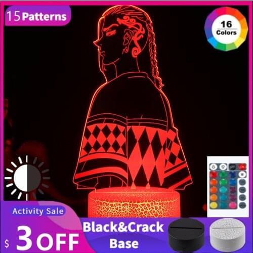 Anime Tokyo Revengers Mikey Lamp Manga Figure Room Setup Kids Birthday Gift Bedroom Bedside Decor Night Light Neon Luces Figuras