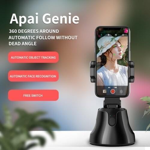 Apai Genie Auto Smart Shooting Phone Holders 360 Rotation Face Object Tracking Vlog Mount AI Filming Robot Cameraman Mobile