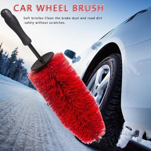 Car Cleaning Brush Car Rim Wheel Washing Brush Plastic Handle Auto Scrub Wash Sponges Wheel Brush Car Cleaning Tool