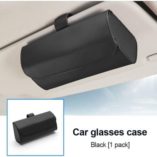 Car Buckle Type Sunglasses And Spectacle Frame Storage Box Glasses Holder Organizer Interior Accessories Universal