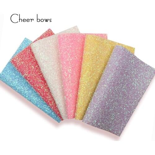 22*30CM Glitter Leather Sheet Laser Wire Glitter Fabric For Handmade Bows Faux Leather Material DIY Party Decor Accessories