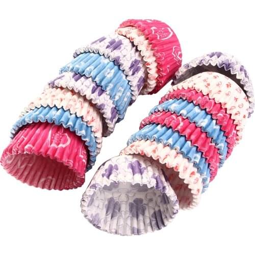 100PCS/Set Dotting Muffin Cupcake Paper Cups Cake Forms Cupcake Liner Baking Box Cup Case Party Tray Cake Mold Decorating Tools