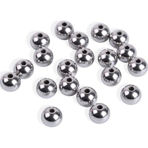 10-100Pcs/Lot Stainless Steel 1.5mm Hole Charms Beads Diy Handicraft Accessories Loose Spacer Beads For Jewelry Making Supplies