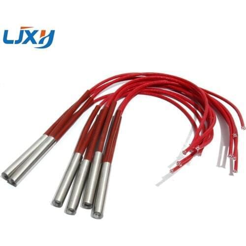 LJXH 2PCS 12.5mm 30~70mm Cylindrical Electric Heating Pipe Tubular Heater SUS Single-End Rod 110V/220V/380V 90/120/150/180/210W