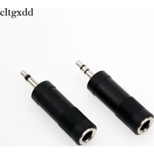 Cltgxdd 2/3 Pole Nickel plated Stereo Audio Adapter 6.5 mm Plug Female to 3.5 mm Jack Male Connector Adapter