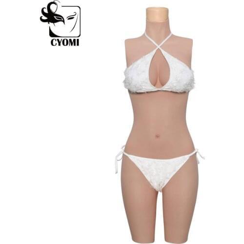 CYOMI Second generation upgraded silicone filler 3-point Bodysuit female Tights huge breast form Vaginal tape guide tube shemale