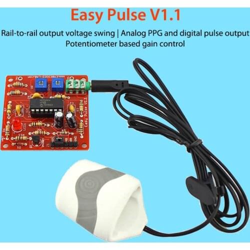 Elecrow Easy Pulse V1.1 DIY Pulse Sensor Heart rate Electronic Module Kit for Makers Hobby Educational Applications