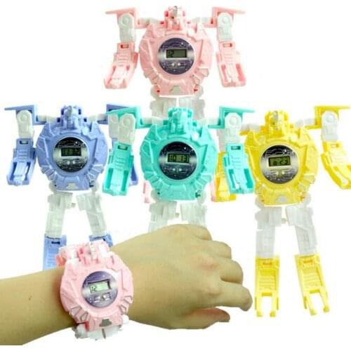 Toy watch childrens electronic cartoon deformation watch deformation robot watch toy gift Boutique packaging
