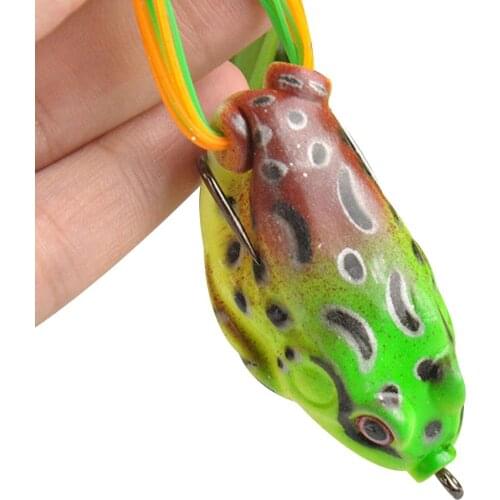 Artificial Large Frog Fishing Lure Crank Bait Hooks Simulation Bait Bass Tackle 3D Fake Lures