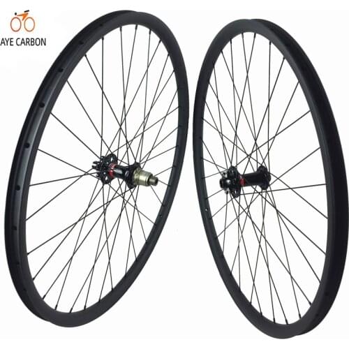 29 inch boost carbon fiber wheels 30mm wide 30mm deep tubeless MTB 29er wheelset with boost novatec hub mountain bicycle wheels