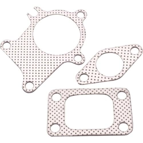T3/T4 Turbo 5 Turbocharger Downpipe Gasket Combo Kit For Universal