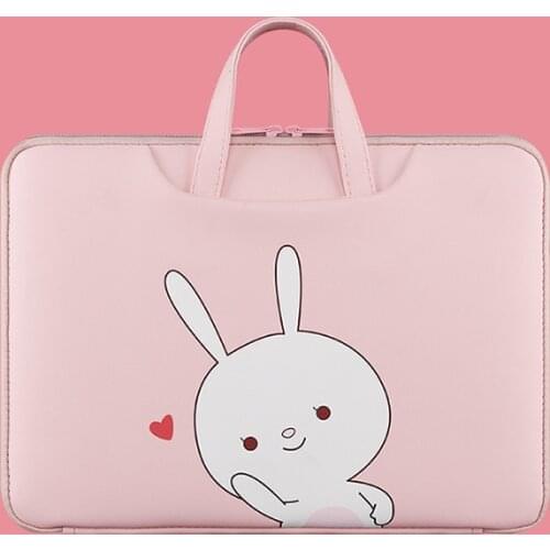 Pu Leather Computer Bag for Macbook Dell Xiaomi 13 14 15.6-inch Cartoon Printing Notebook Handbag Laptop Storage Briefcase