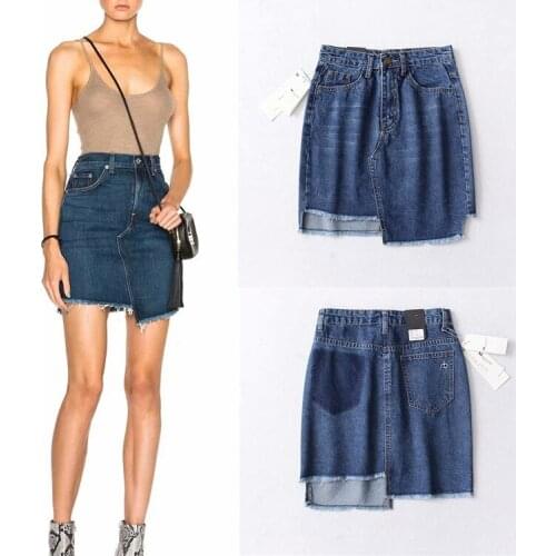 Lihuaque Denim Pencil Skirts