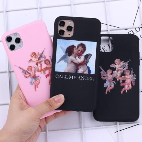 Cute Angel Girl Phone Cover For iPhone 12 Mini 11 Pro Max X XS XR Max 7 8 7Plus 8Plus 6S SE Soft Silicone Candy Case Fundas
