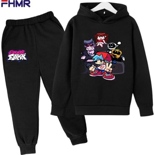 Fashion Spring Autumn Hoodie Suit Friday Night Funk Childrens Hoodie And Pant Two-piece Hoodie Boys Girls Long Sleeve Clothes