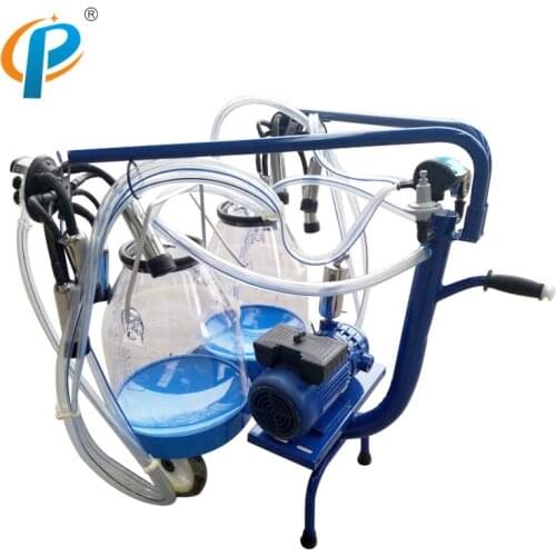 Dairy Dry Vane Pump-typed Movable Used Milking Machine for Cattles