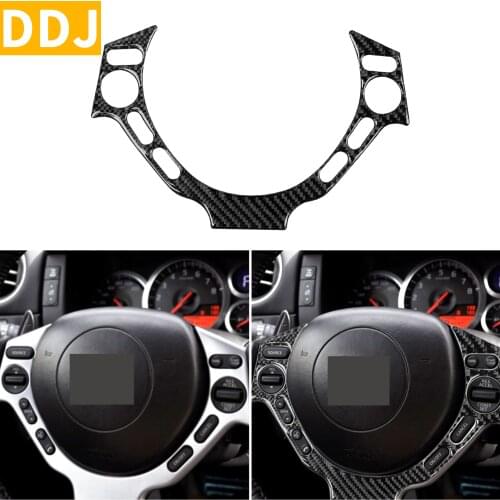For Nissan GTR R35 2008-2016 Carbon Fiber Steering Wheel Accent Button Sticker Switches Frame Cover Trim 3D Auto Car Accessories