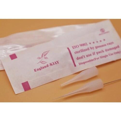 100pcs 1RL Permanent makeup Eyebrow Lip Needle Tattoo Tips Individual Package Giant Sun Tattoo Needle Tips