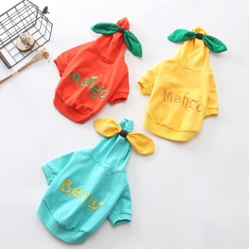Solid Pet Dog Hoodie Pet Apparel Clothing For Dog Clothes Mango Cute Cat Pet Clothes For Small Medium Dogs Chihuahua Bulldog