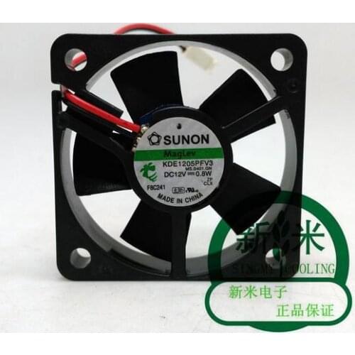 Original Sunon KDE1205PFV3 DC 12V 0.8W 5cm 5010 50*50*10MM 2-wire ultra quiet cooling fan