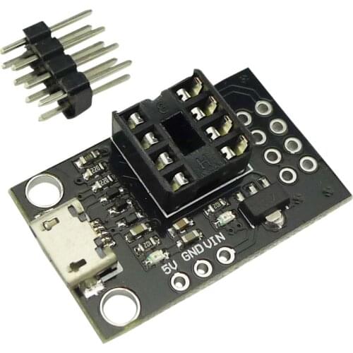 Aihasd Development Programmer Board With Pins for ATtiny13A ATtiny25 ATtiny45 ATtiny85 ATTINY85-20PU DIP-8 ATMEL