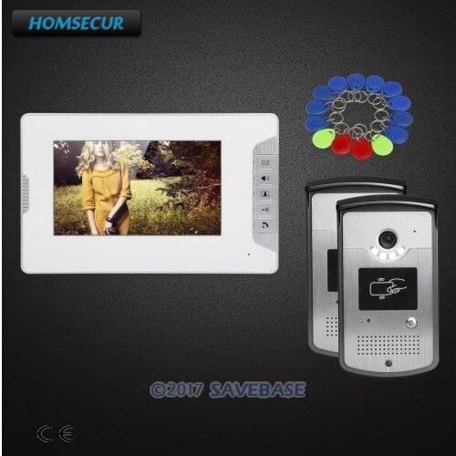 HOMSECUR 7inch Wired Video Door Intercom System Electric Lock Supported for Home Security