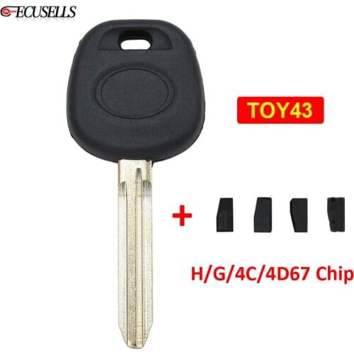 Remote Car Key Transponder Key Ignition H G 4C 4D67 Chip TOY43 for Toyota Camry Avalon 4Runner Highlander Solara Sienna Yaris