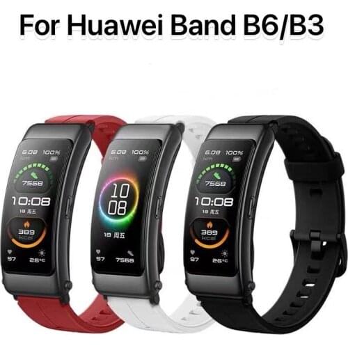 16mm Silicone strap For Huawei TalkBand B6/B3 wristband replacement sport silicone strap for huawei TalkBandB6 watch Accessories