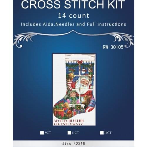 RW-30105 Santa Claus 06 counted Cross Stitch Cartoon Cross Stitch 11CT14CT Cross-Stitch Kit Handmade Embroidery