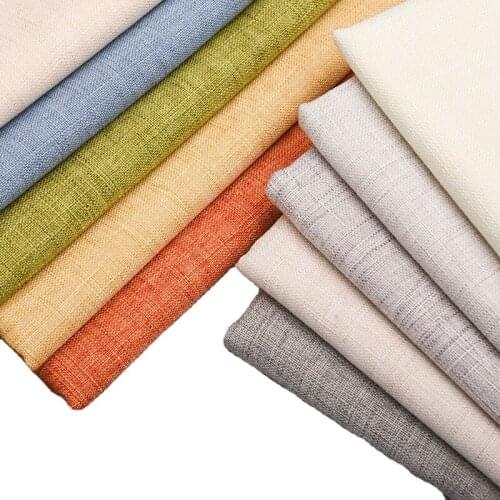 Wide 59" Dense Plain Old Coarse Cotton Linen Slub Upholstery Sofa Fabric Cushion Tablecloth Chair Cover Material By the Yard