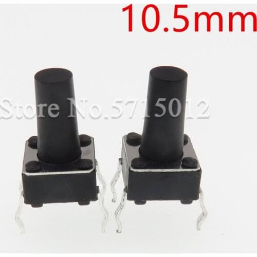 200pcs 6X6X10.5MM Tactile Tact Push Button Switch Micro Switches Momentary reset switch 6*6*10.5mm