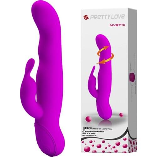 Pretty Love Waterproof Rabbit Vibrator 30-frequency Vibrations/7-function Rotations G Spot Vibrator Sex Products Sex Toys
