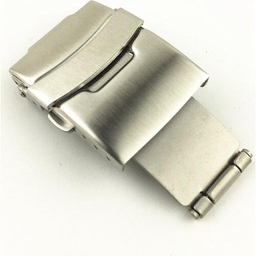 High quality 16mm 18mm 20mm 22mm 24mm 26mm Fold Safety Clasp buckle Deployment Clasp For SEIKO Watch band DIY Replace
